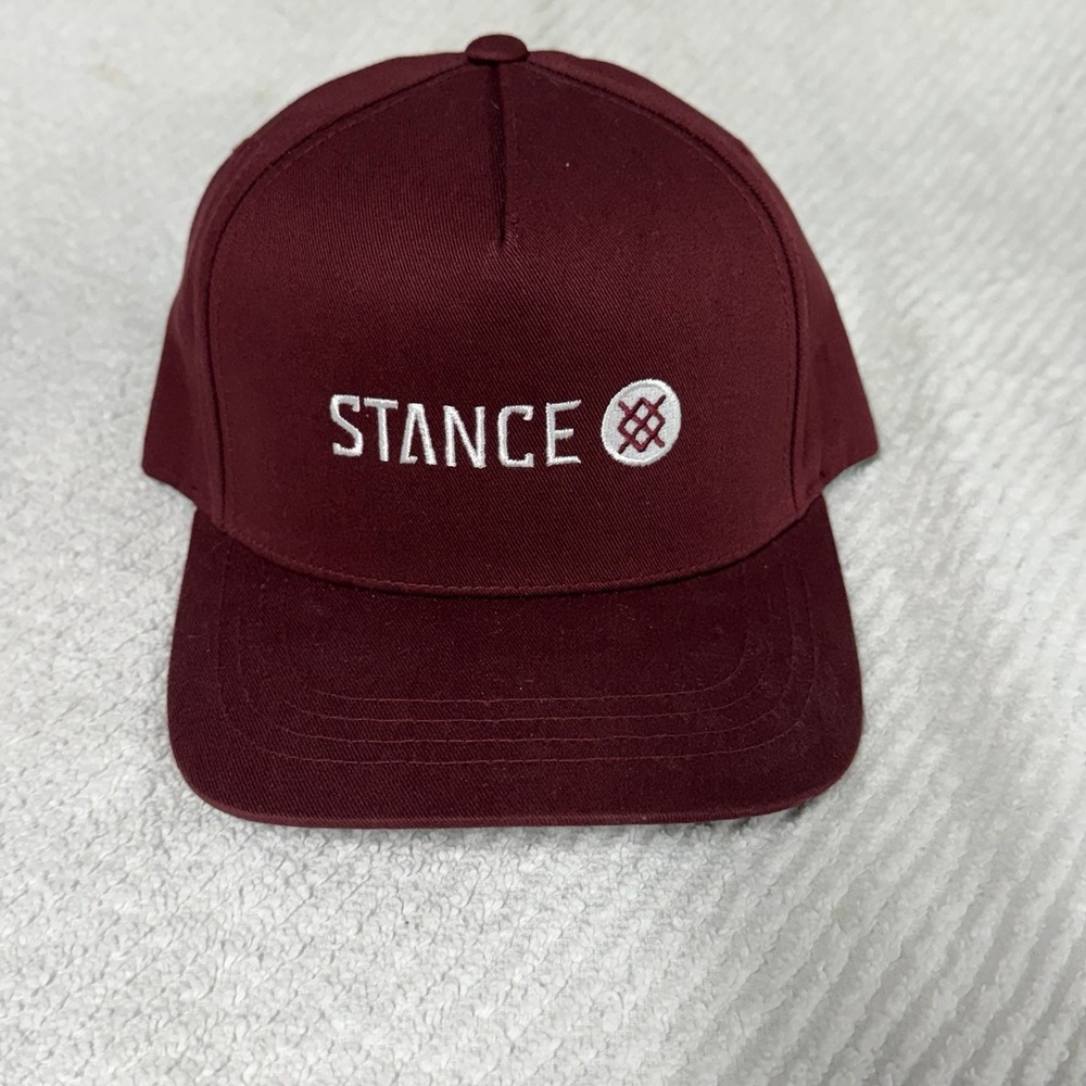 STANCE hat burgundy snapback cotton cap